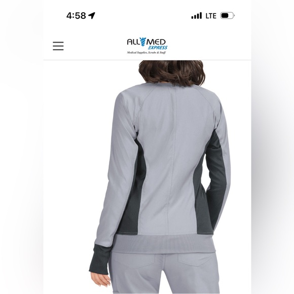 Koi Lite 445L Limited Edition Clarity Jacket Platinum Gray Medium - Picture 7 of 8